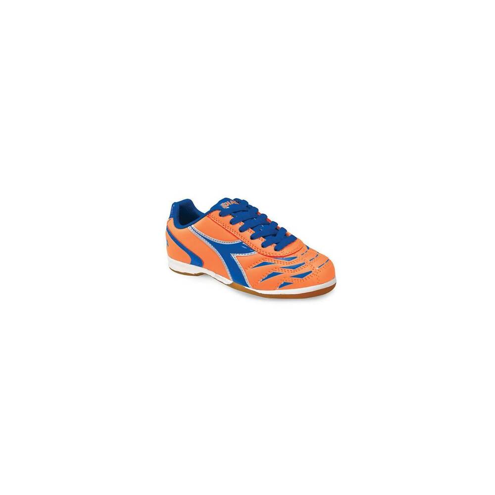 NEW DIADORA junior kids capitano id shoes in orange/blue